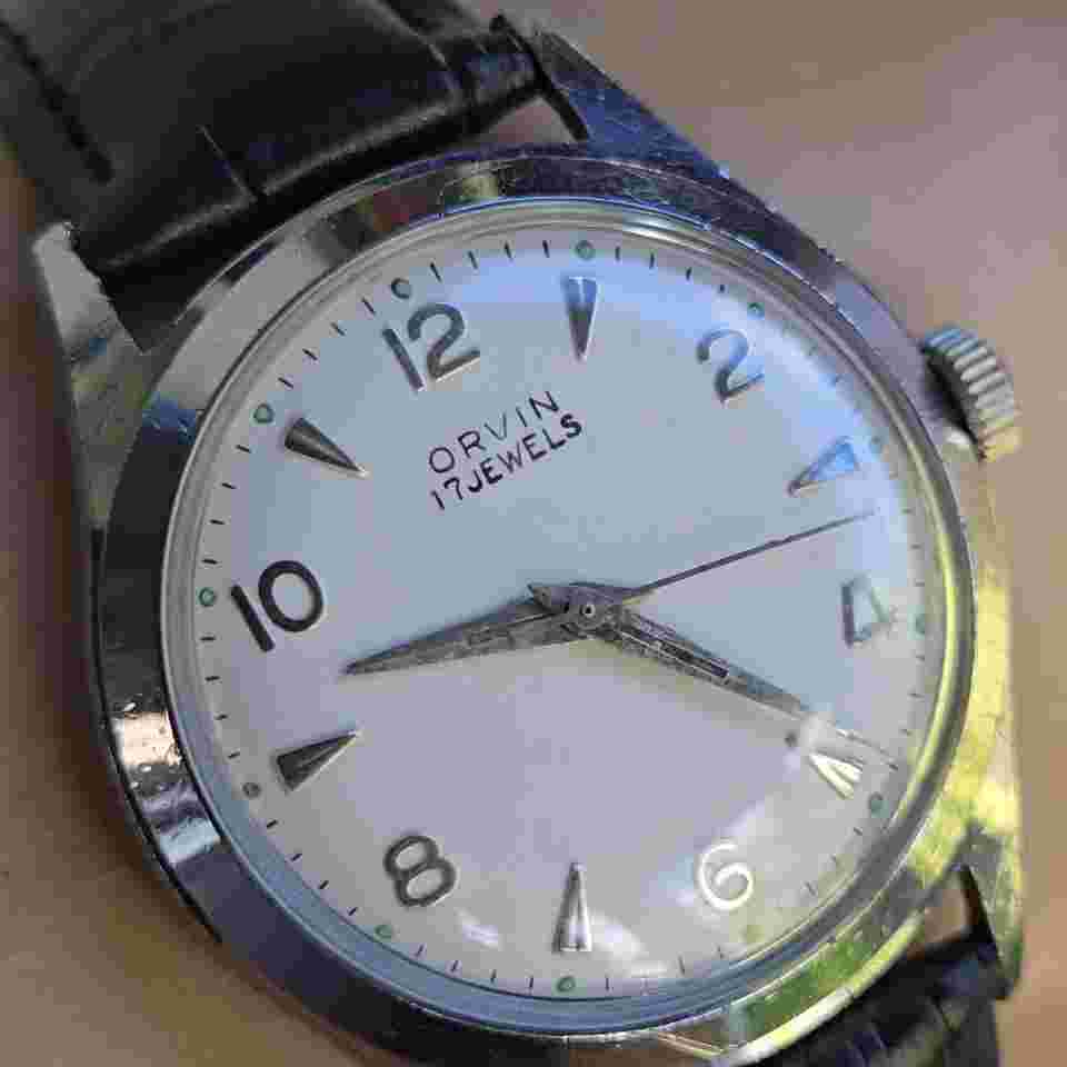 Vintage ORVIN men's manual wind watch Lorsa P72 17Jewels France 1960s
