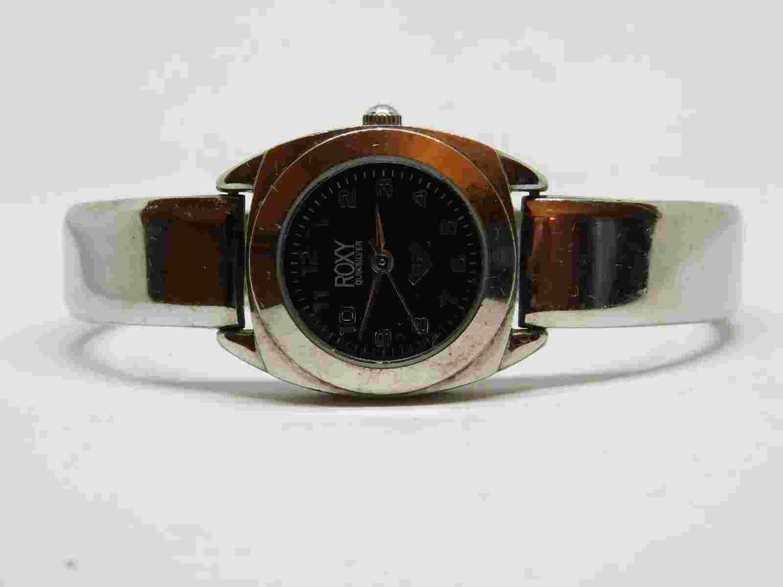 ROXY Quicksilver RX210 Silver Tone Quartz Women's Watch Sz. 6 1/2" New Battery