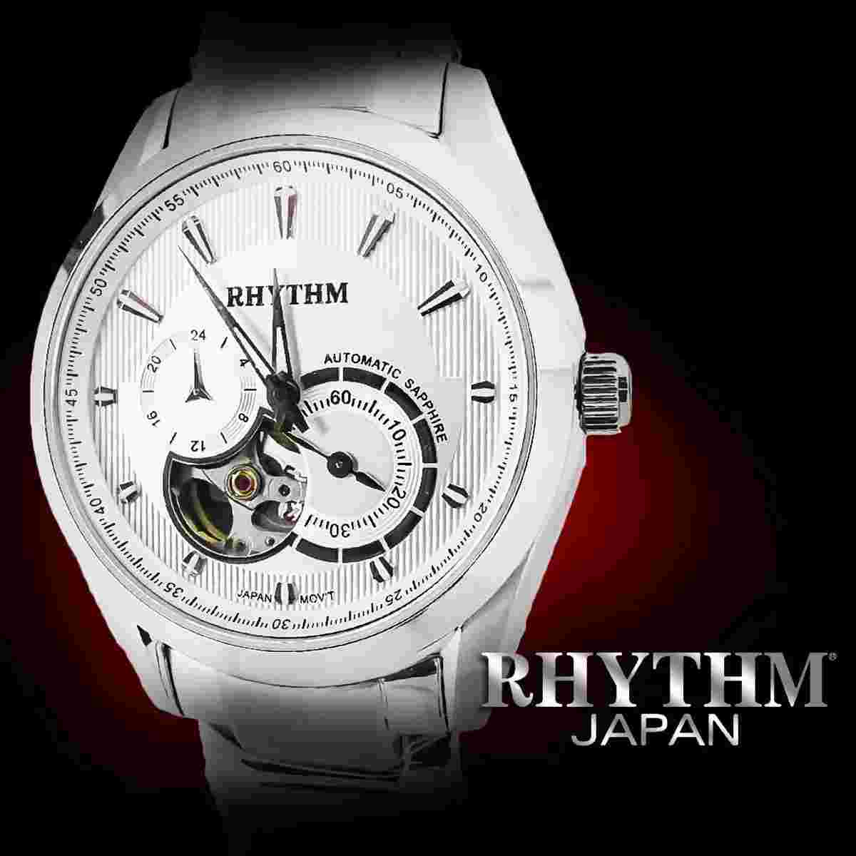 Rhythm A1402S01 Automatic Men's Wrist Watch 40x47.5mm Case Sapphire Crystal Lens