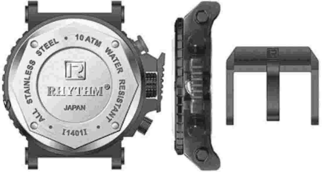 Rhythm Stylish Extreme 401 Black & Brown Chronograph Watch - I1401I04