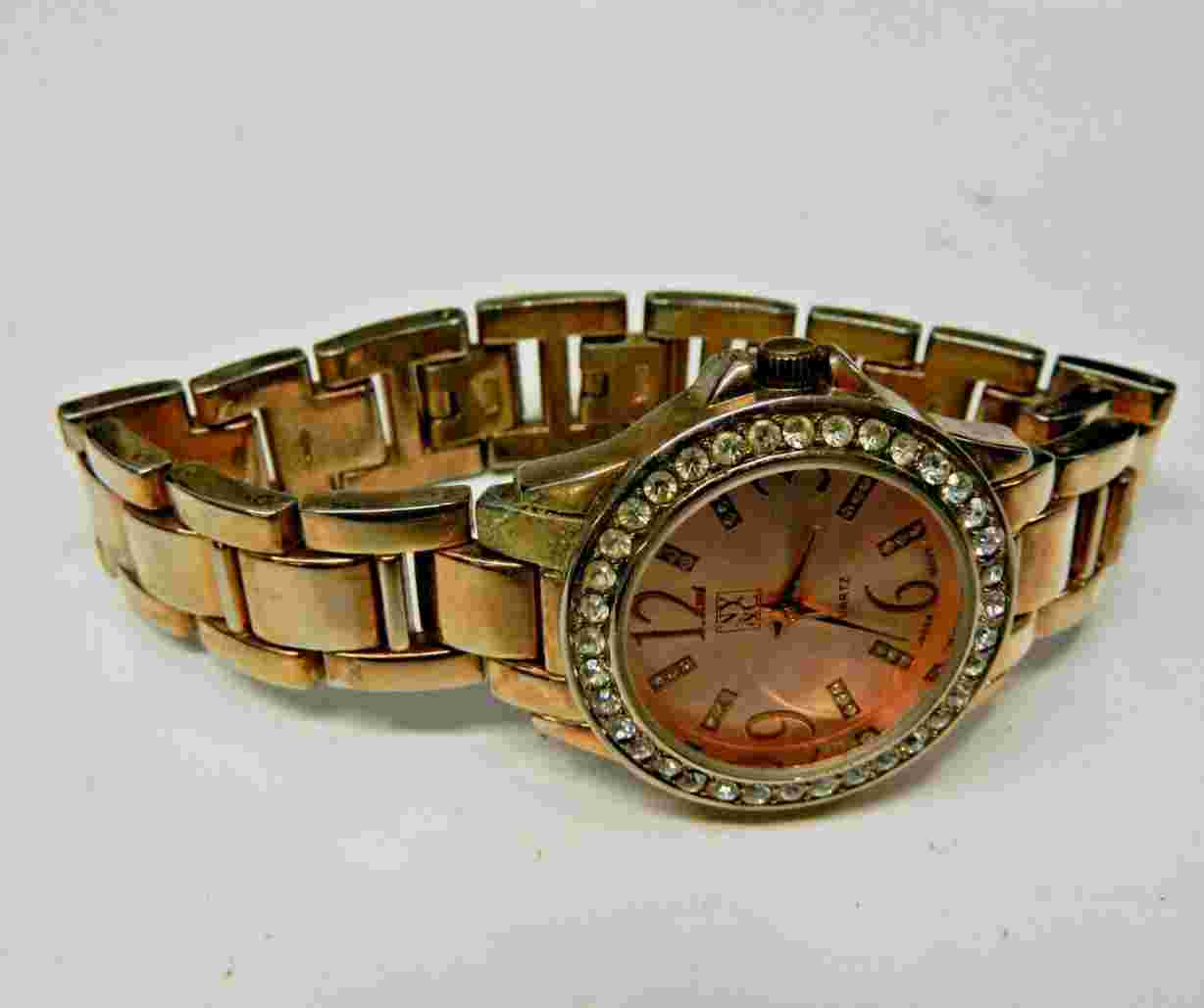 New York & Company Rosegold tone with rhinestone lady's watch/wristwatch