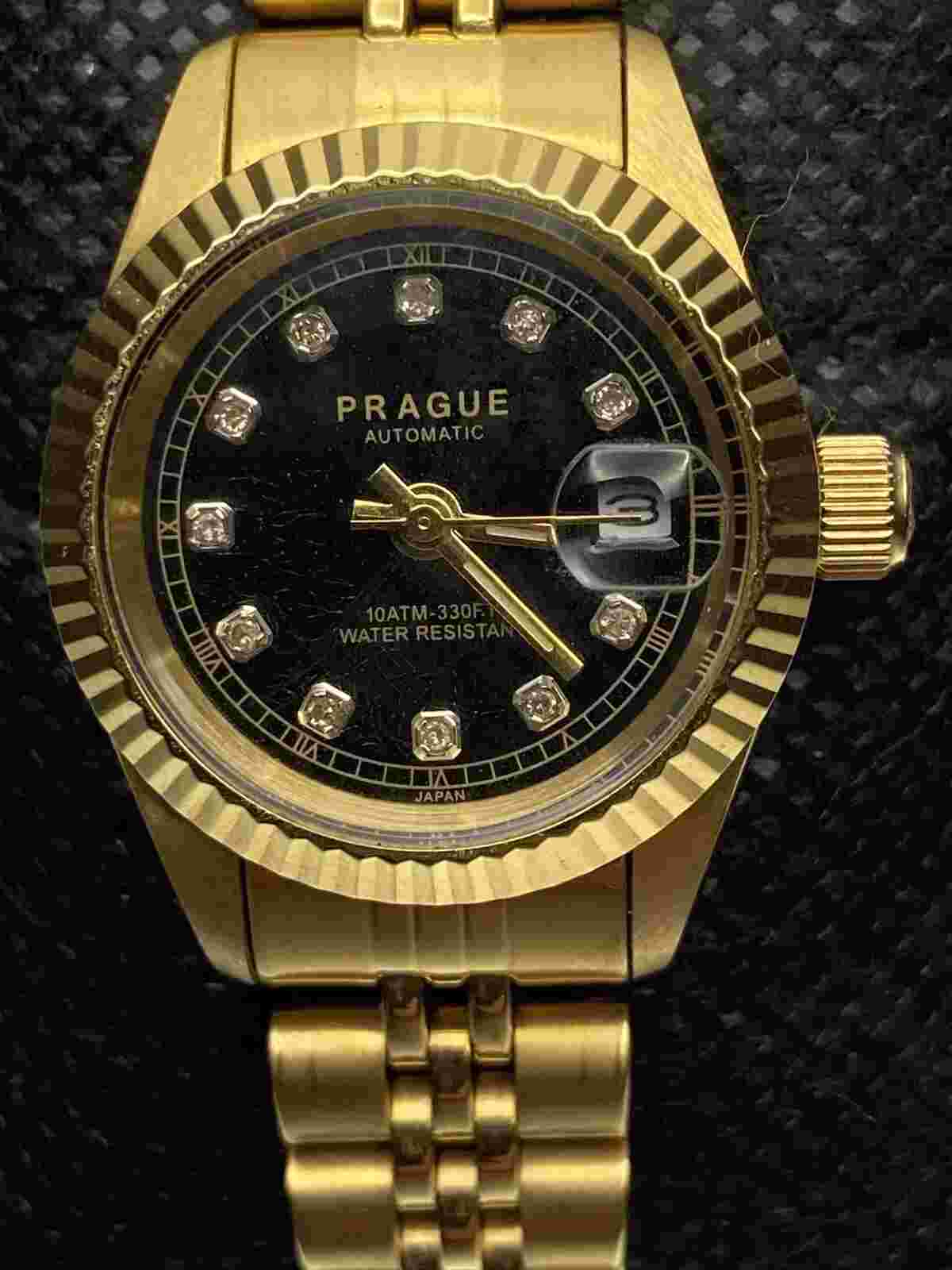 Prague Automatic Water Resistant 10 ATM Genuine Diamond Women’s Watch