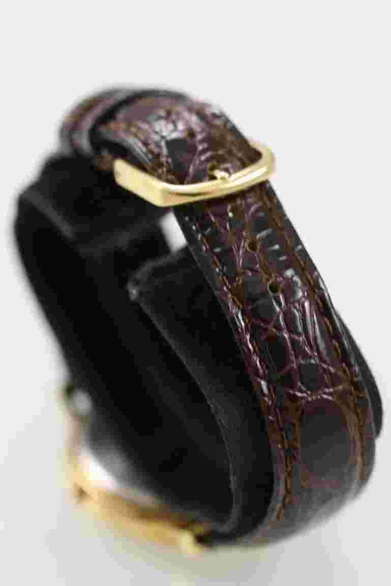 Phasar Men Watch Gold Stainless Steel Leather Brown Battery Water Re Date Quartz