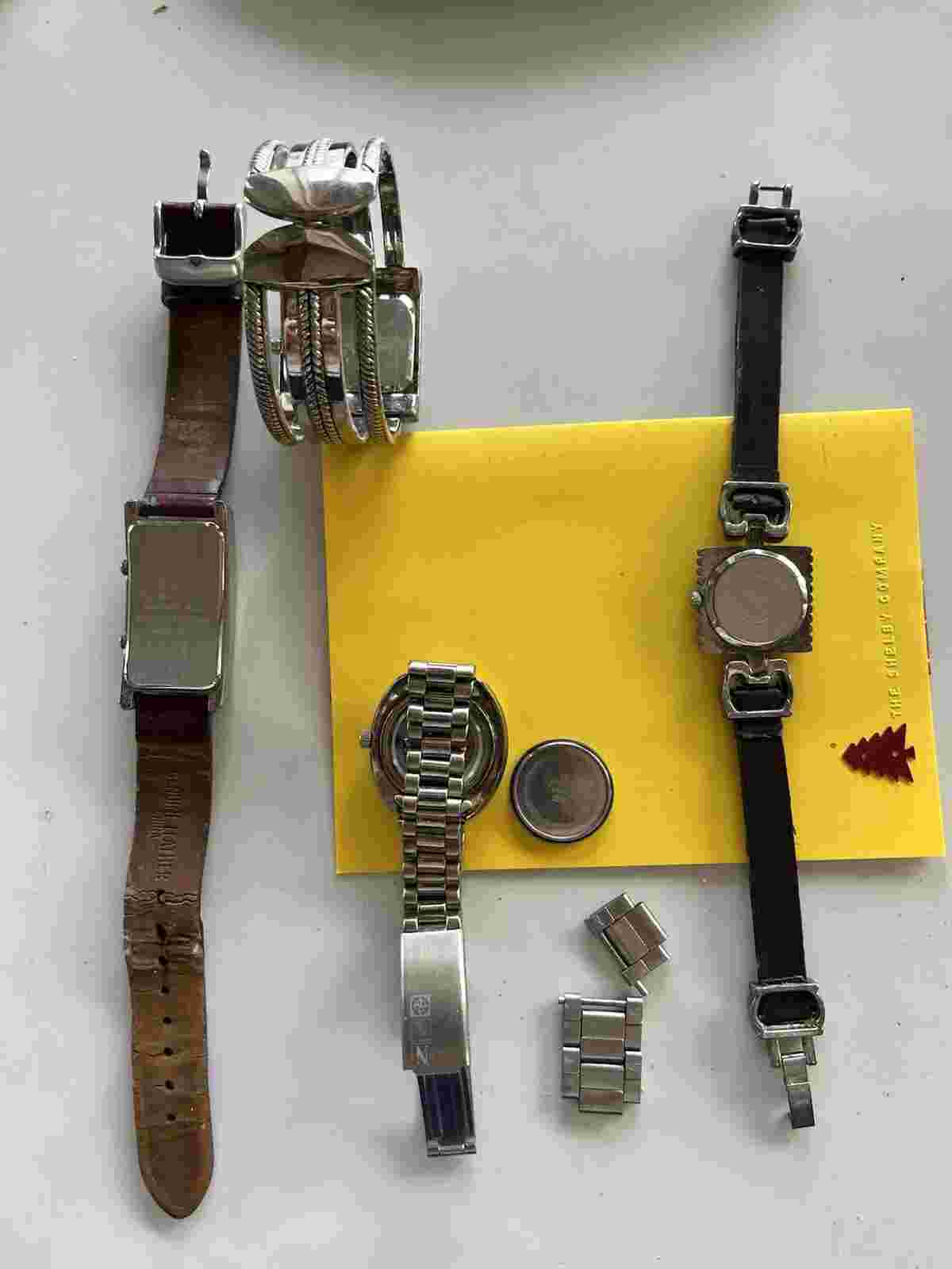 Lot Of 4 Vintage Fashion Watches  Premier Nautica Merona Dual Face
