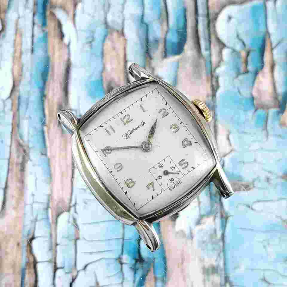 Vintage Wadsworth 10k Gold Filled Swiss Made Manual Wind Running Parts / Restore