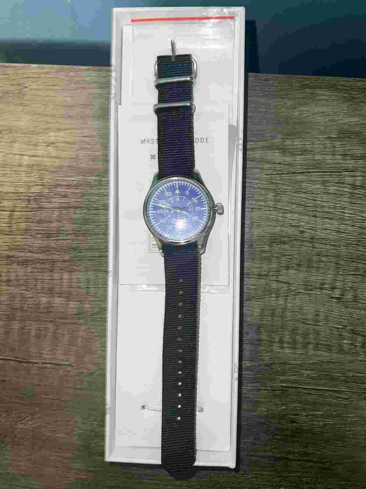 Mysterious Code Men Luxury Watch 40MM Quartz Watches Pilot Wristwatch Sapphire