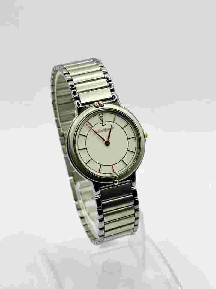 YSL Watch White Round Women's Analog YVES SAINT LAURENT 6.7-6.9 Inches