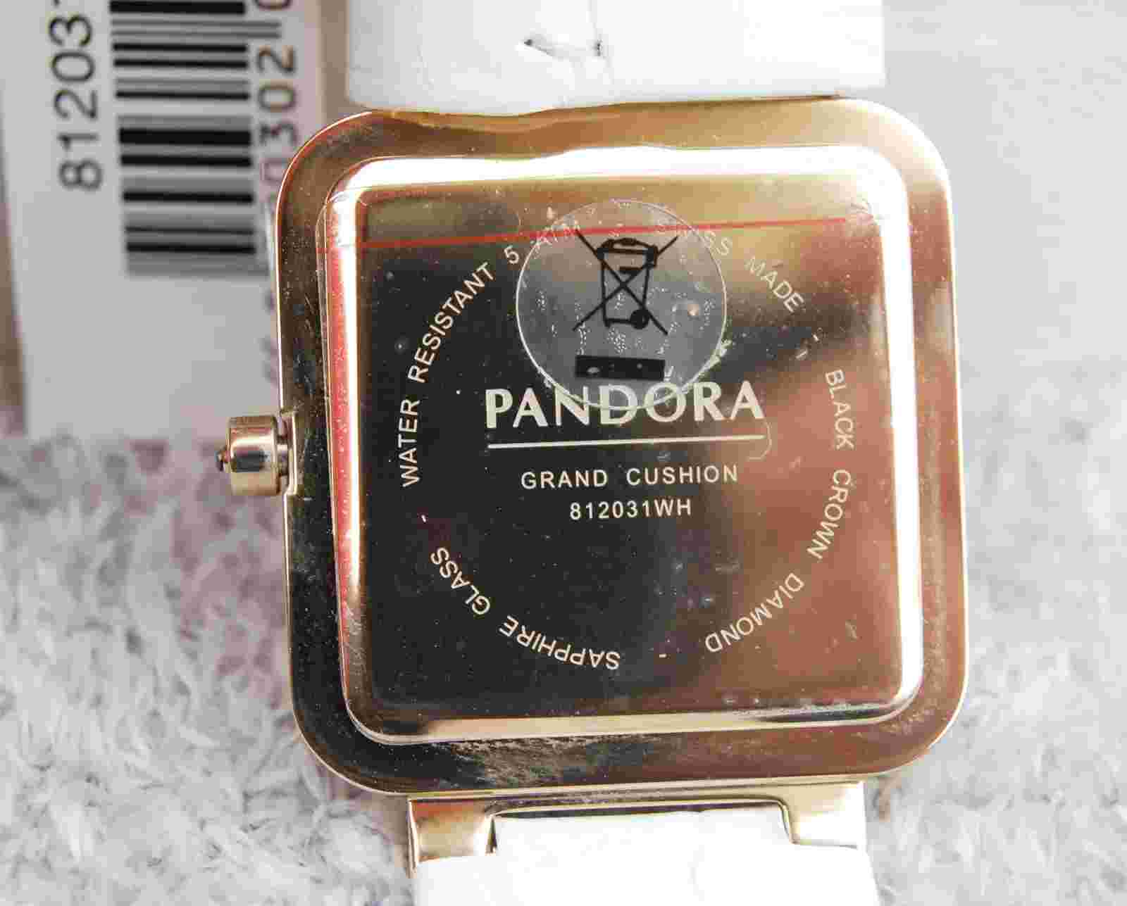 Genuine PANDORA Grand Cushion Watch With Diamonds 812031WH