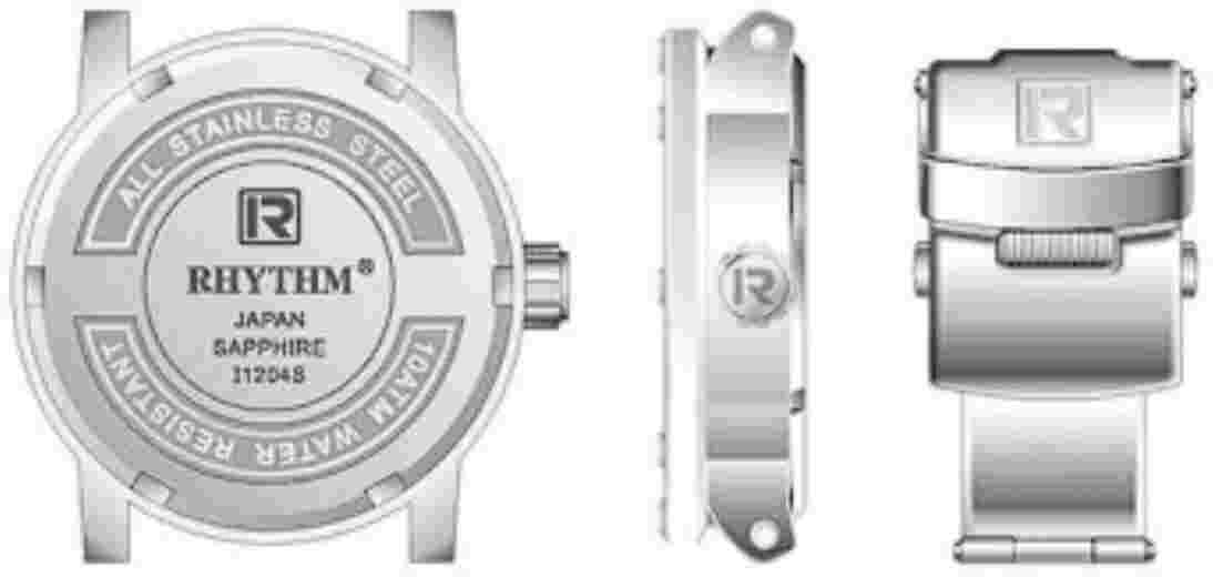 Rhythm Super Model 204S Rose Gold & White Fashion Watch - I1204S03