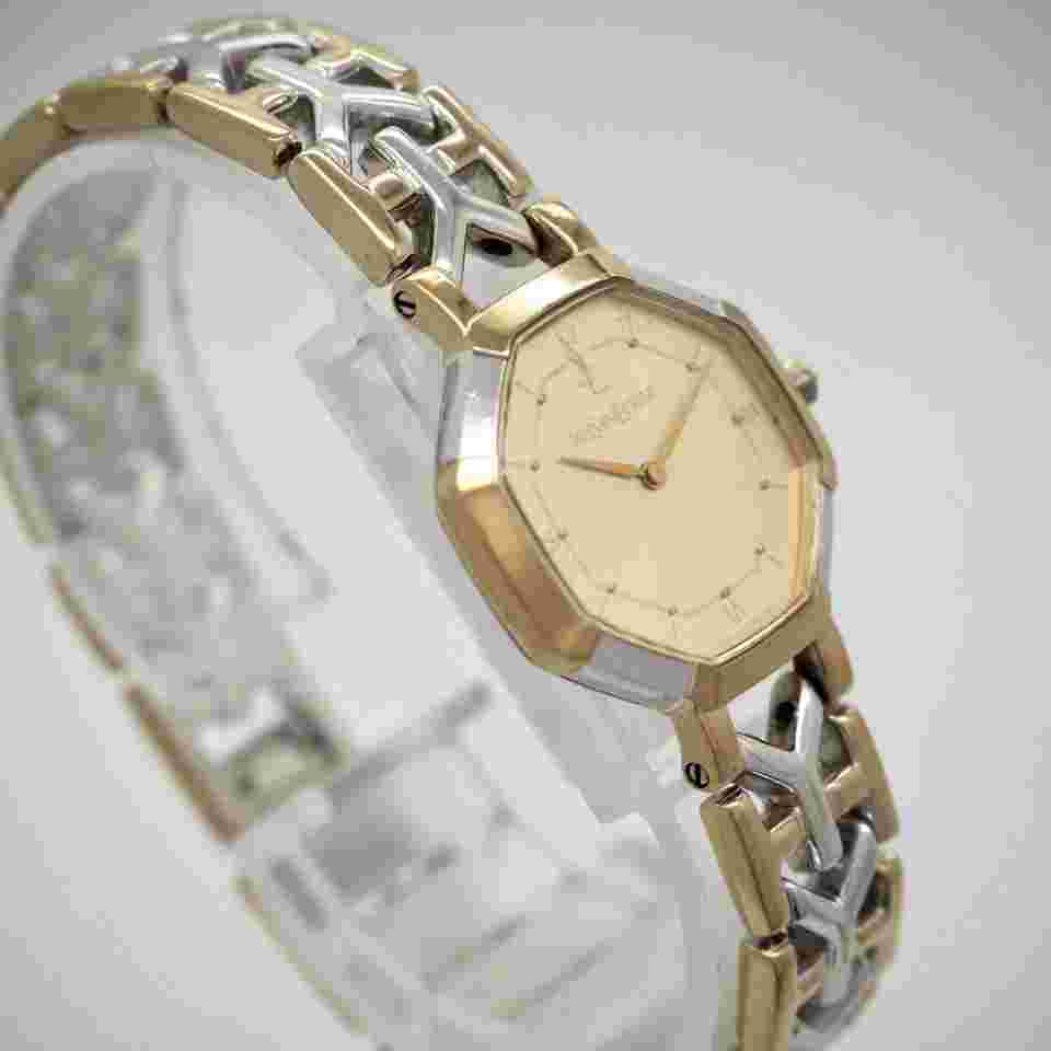 Saint Laurent Watch Wristwatch YSL Cassandra Gold Silver Women's Authentic