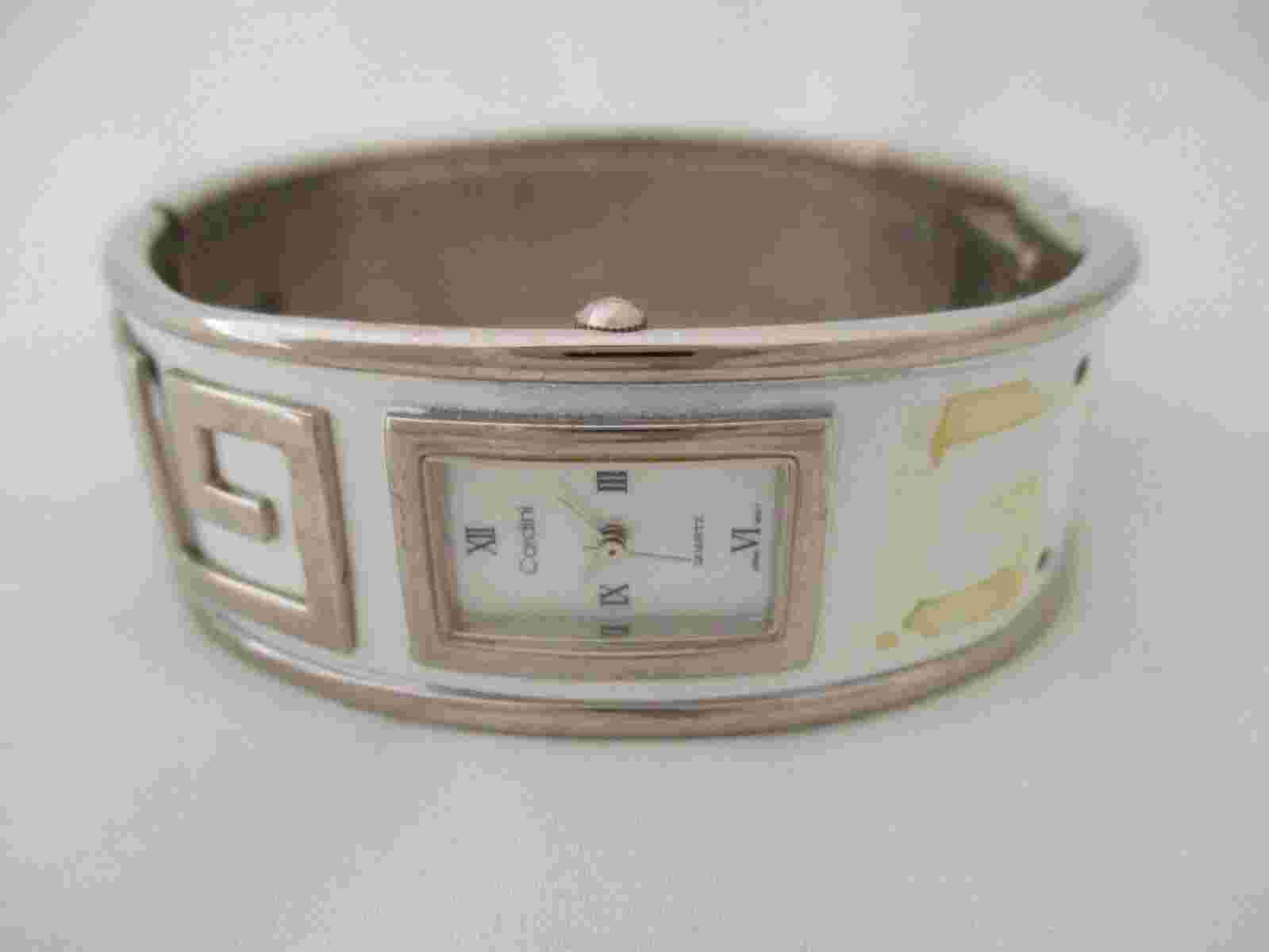 Cardini Women's White Cuff Band Analog Watch