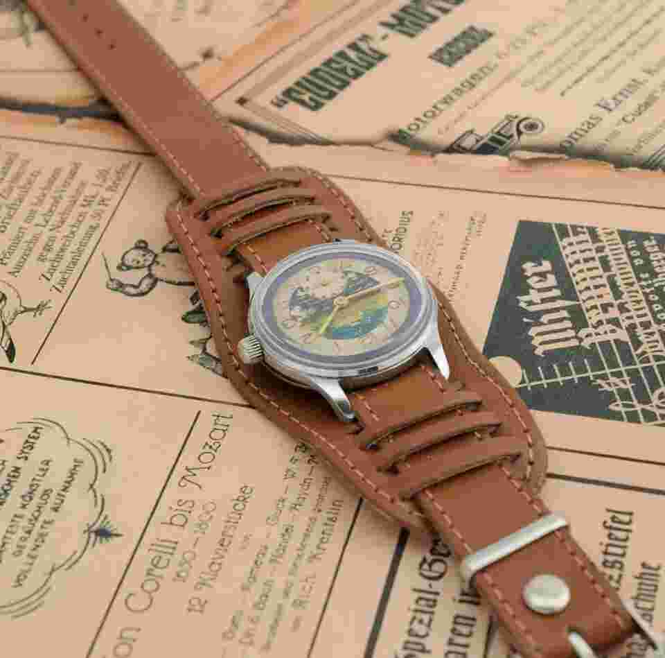 Hand-Painted Dial Vintage watch Kama  collectible men's RARE wristwatch