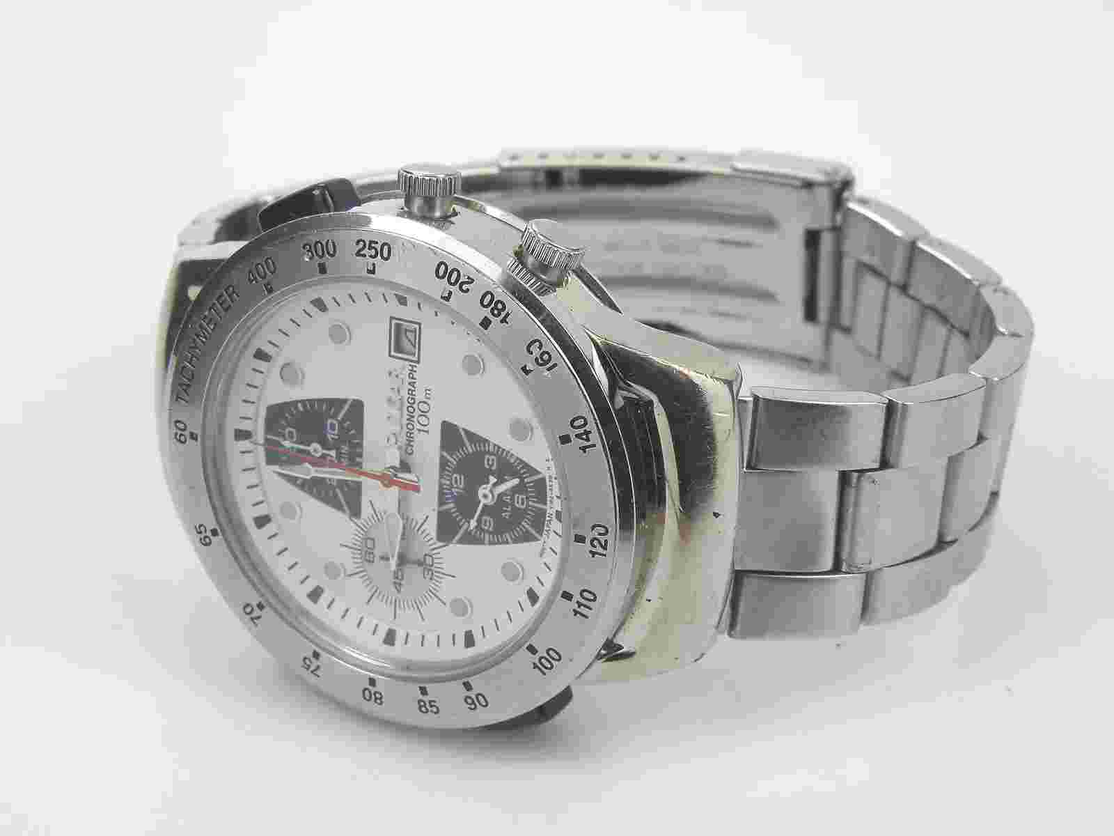 Men's Vintage Pulsar "NASA" Y182-6D10 Analog Quartz Alarm Chronograph Watch 100m