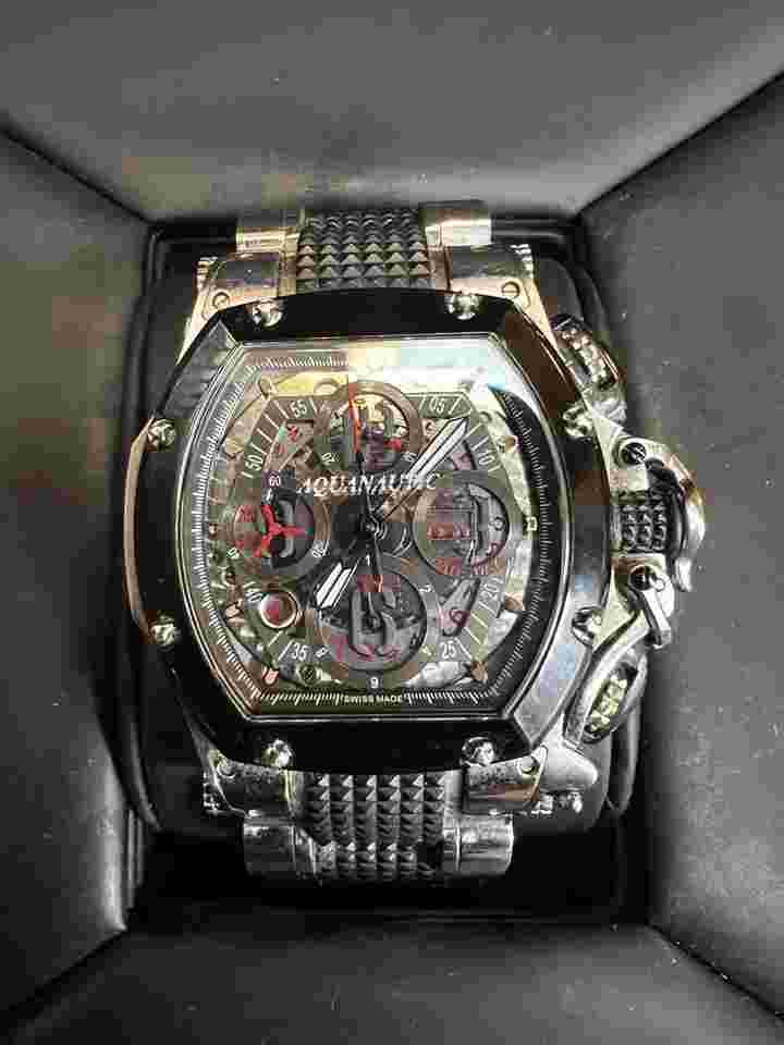AQUANAUTIC Aquanautic King Tonneau Chronograph Stainless Steel Automatic Boxed