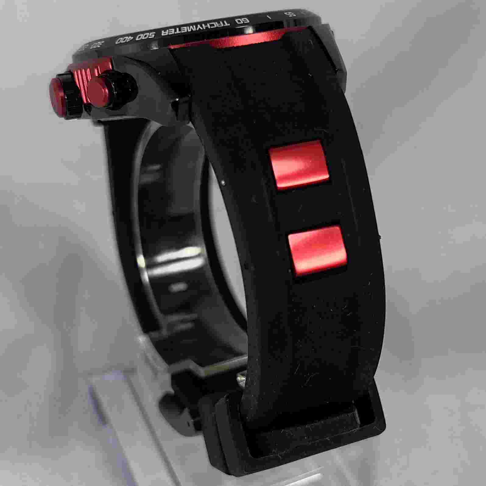 Rhythm Earth Saver 401 Red Solar-Powered Chronograph Watch - ES1401R01