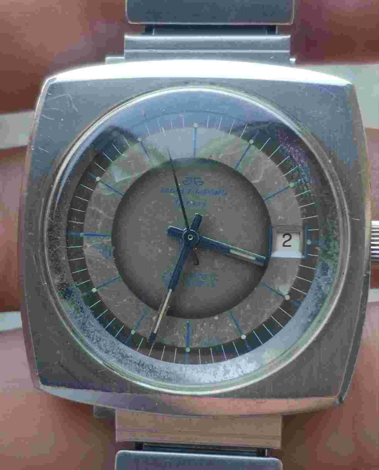 Vintage men's Jaquet-Girard Aqua-guard automatic watch ETA 2782