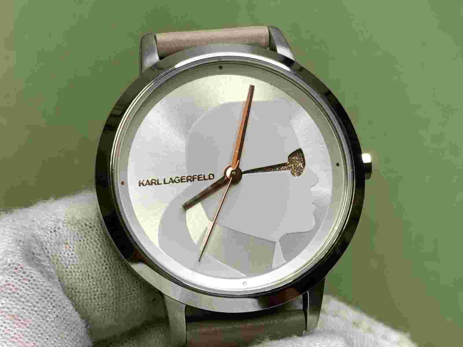 KARL LAGERFELD KL-2223 Silver Dial Brown Leather 3 ATM S/S QUARTZ WOMEN'S WATCH