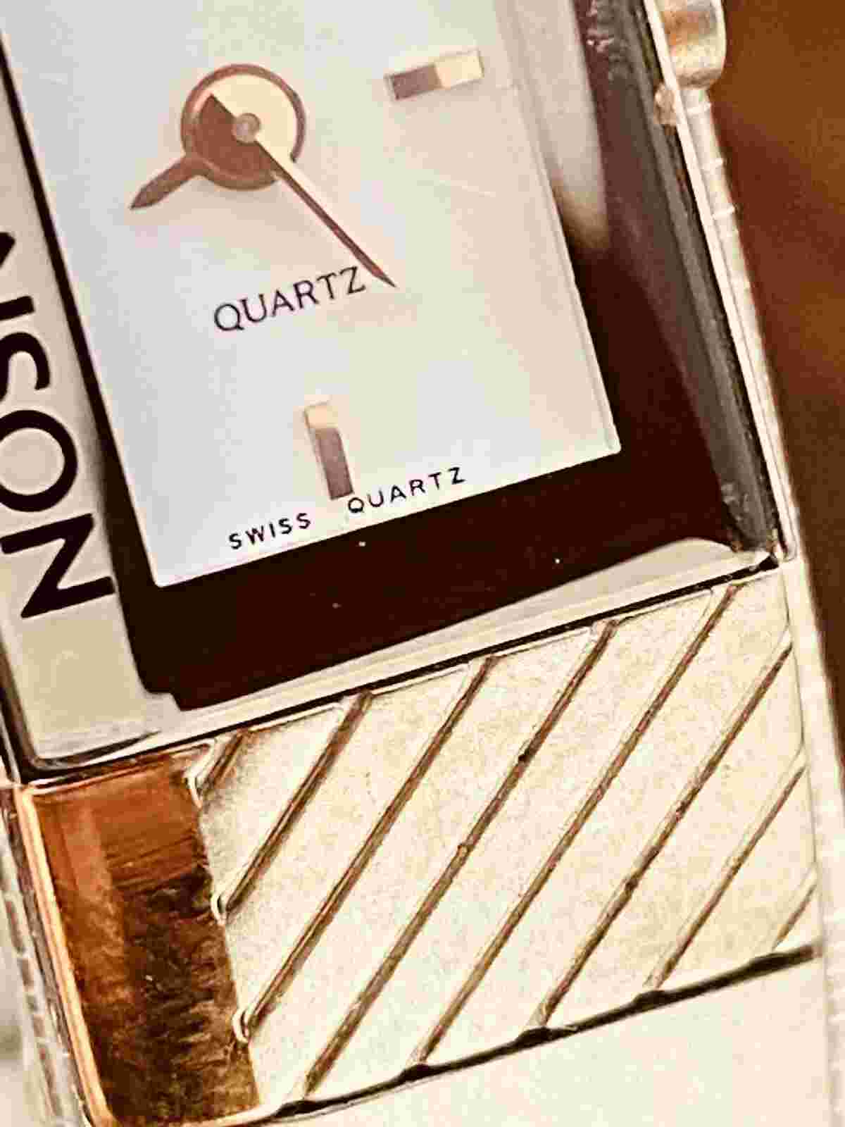 Vintage Swiss ROMANSON Women Quartz Watch  White Dail Tank #6279