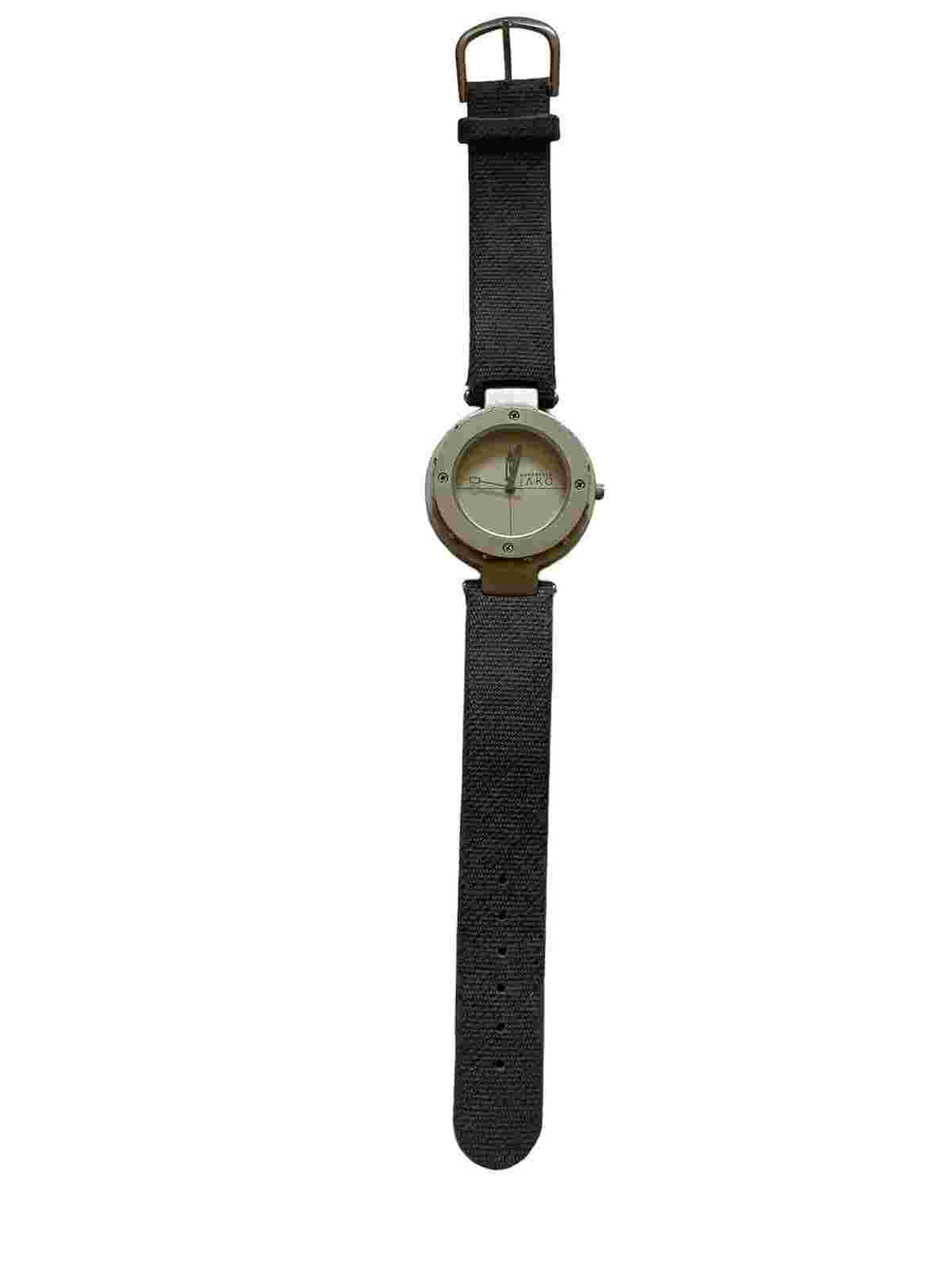 Men’s Jako Lagerfeld Watch with Silver Case and Grey Faux Leather Band