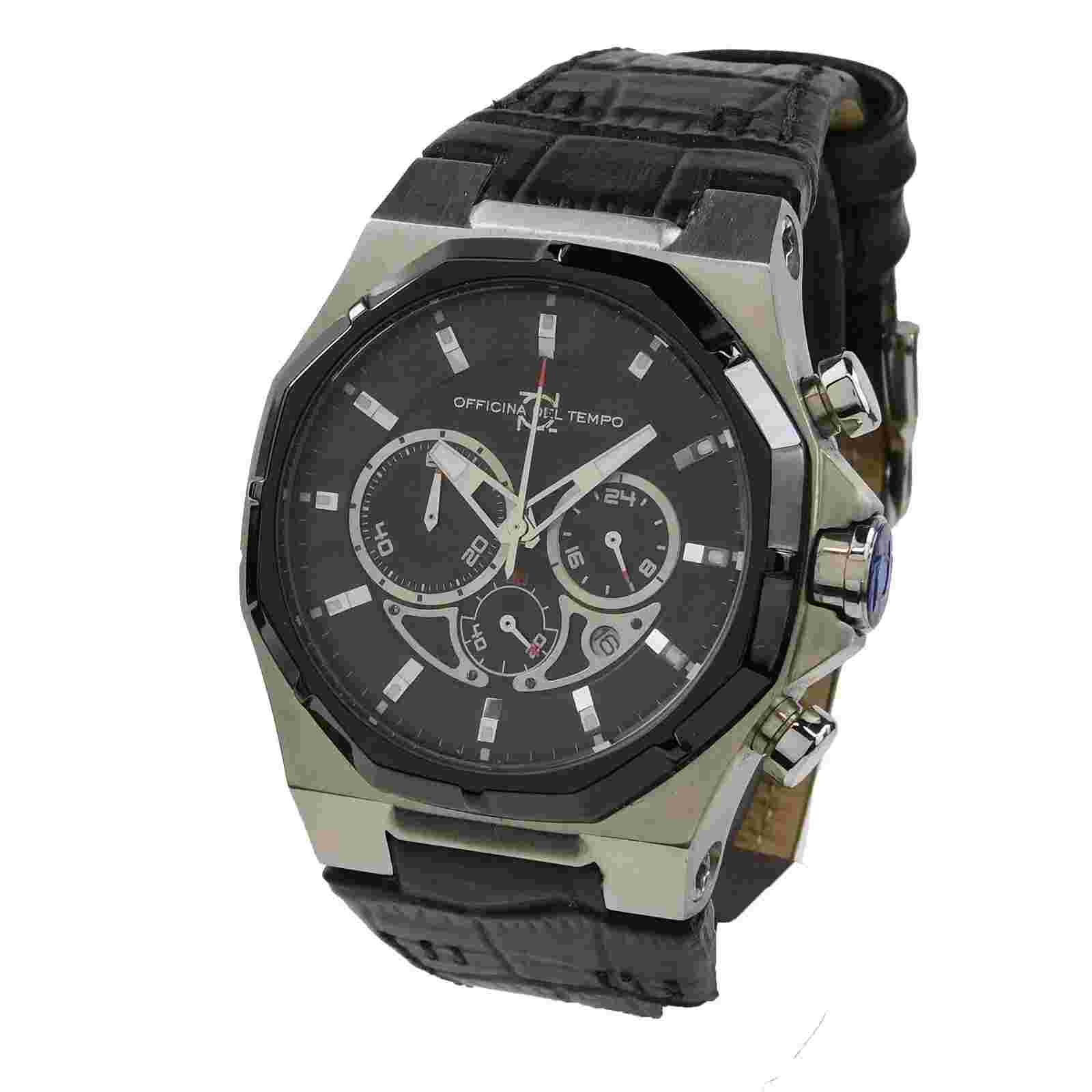 New Officina Del Tempo Race II Black Dial Chronograph Watch OT1041/1100BM