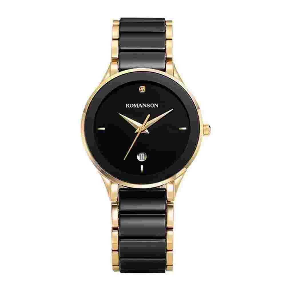Romanson Lumiere Ceramic Diamond Women's Watch RWTMKL3BS700CSBK0