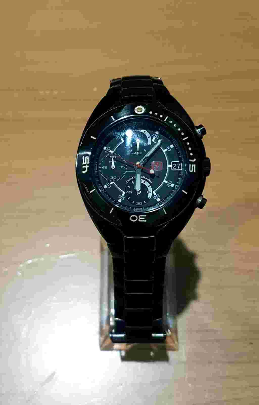 VTG Honda Racing Watch 1/10 Chronograph Stealth Black Curve Glass Sphere Limited