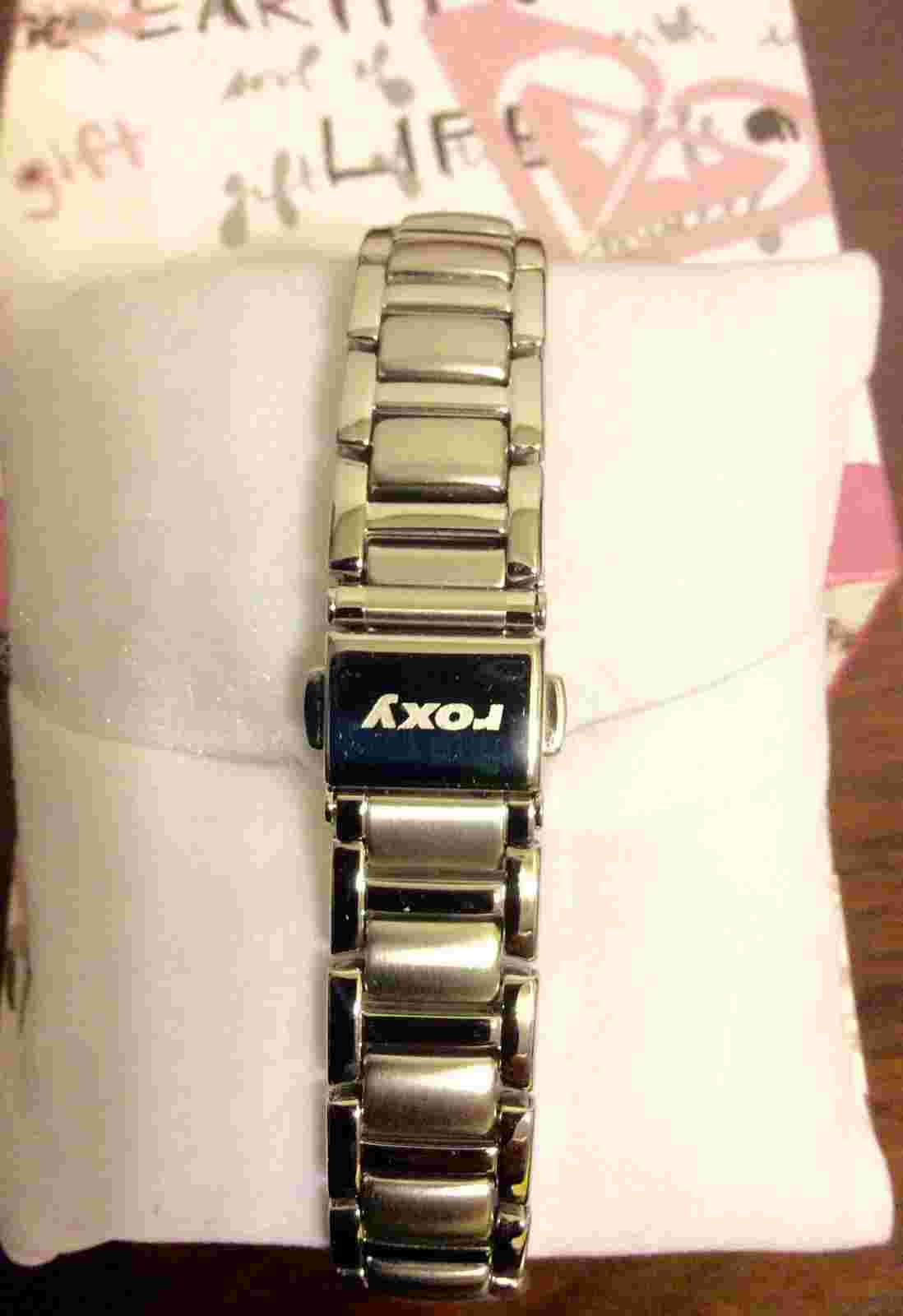 Roxy Watches, Crystals, Blue Face Stainless Steel Bracelet Needs Battery