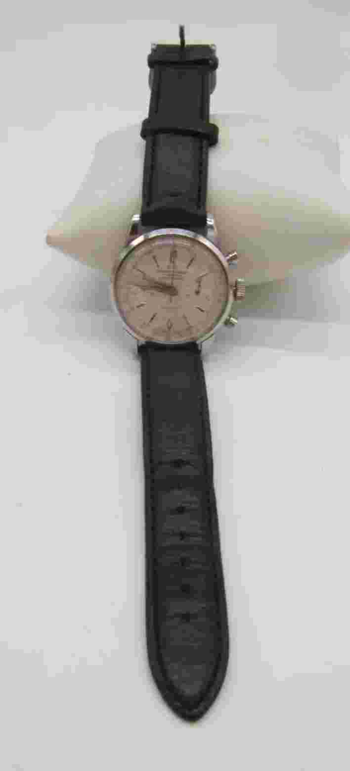 JAQUET GIRARD CHRONOGRAPH STAINLESS WRIST WATCH EXC COND