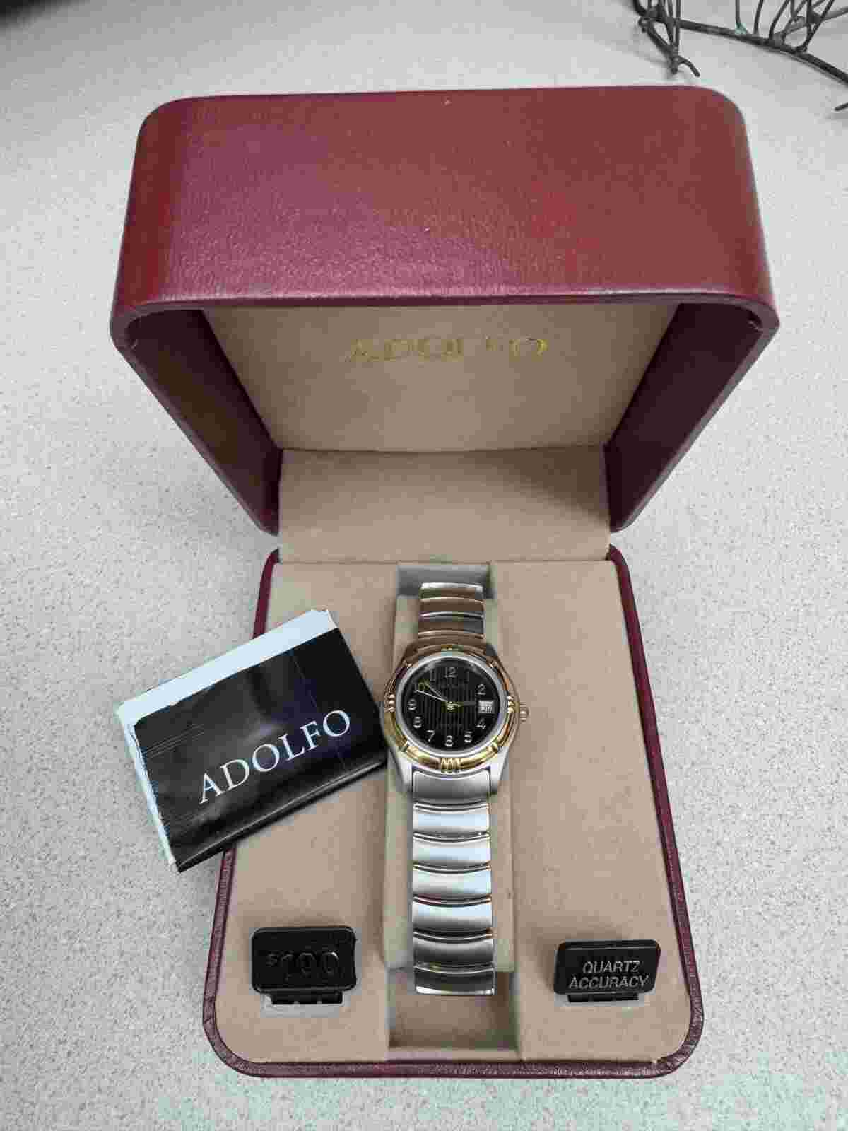 New Adolfo Woman's Wrist Watch Quartz Accuracy Retails $100
