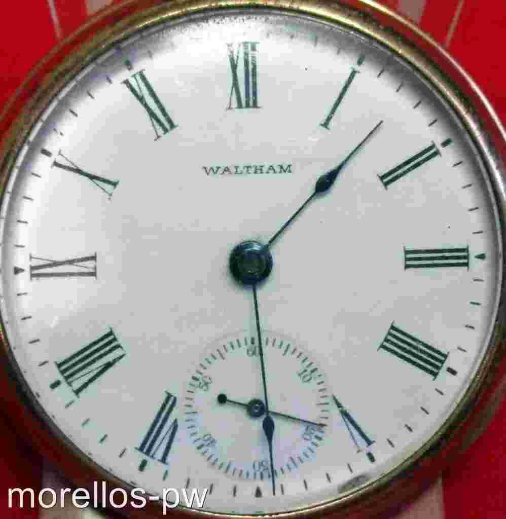 1902 AMERICAN WALTHAM  POCKET WATCH 18 SIDEWINDER GOLD FILLED CASE      SERVICED