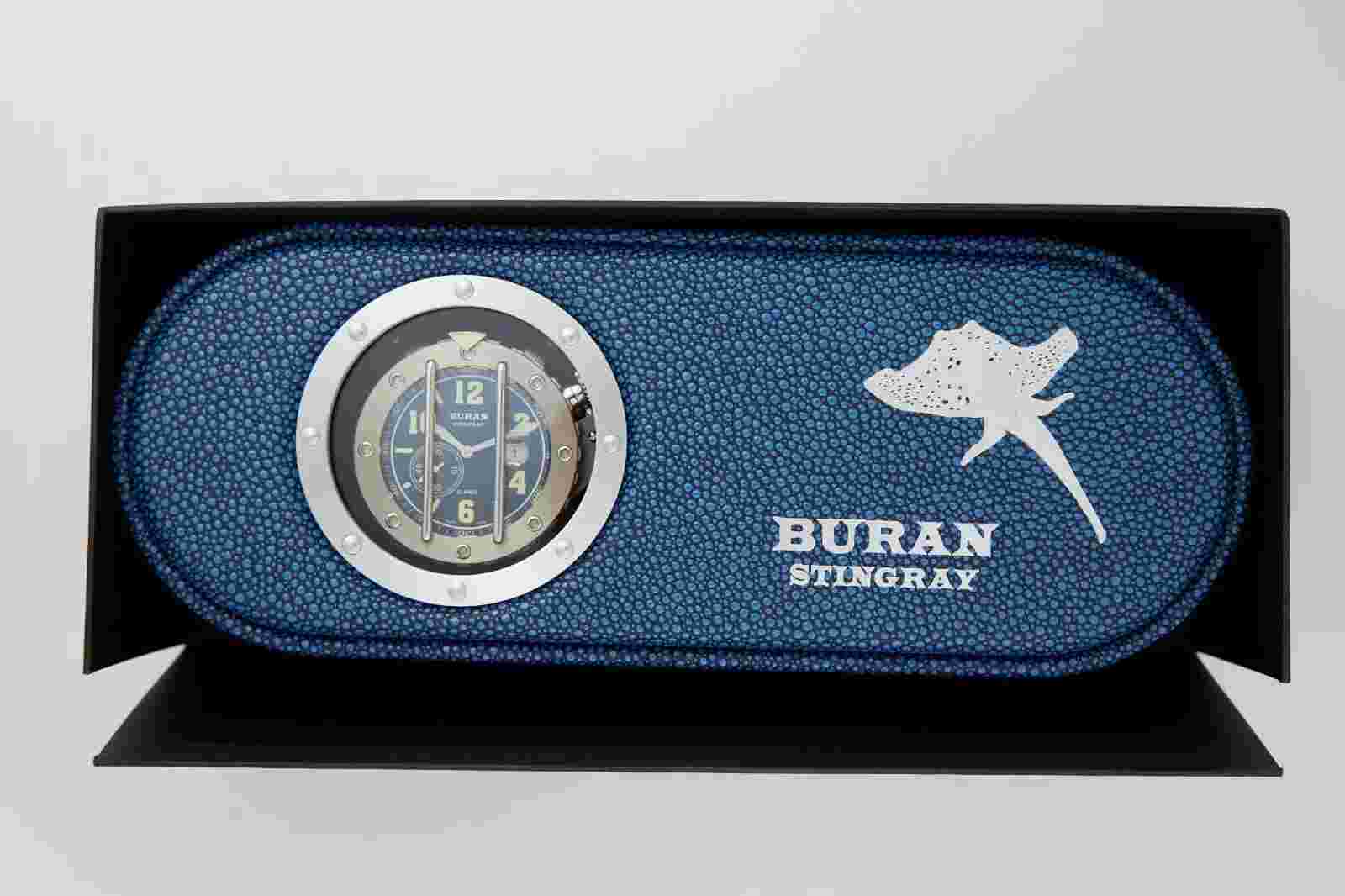 watch men automatic swiss made used diver BURAN stingray ETA 7750 movement box+p