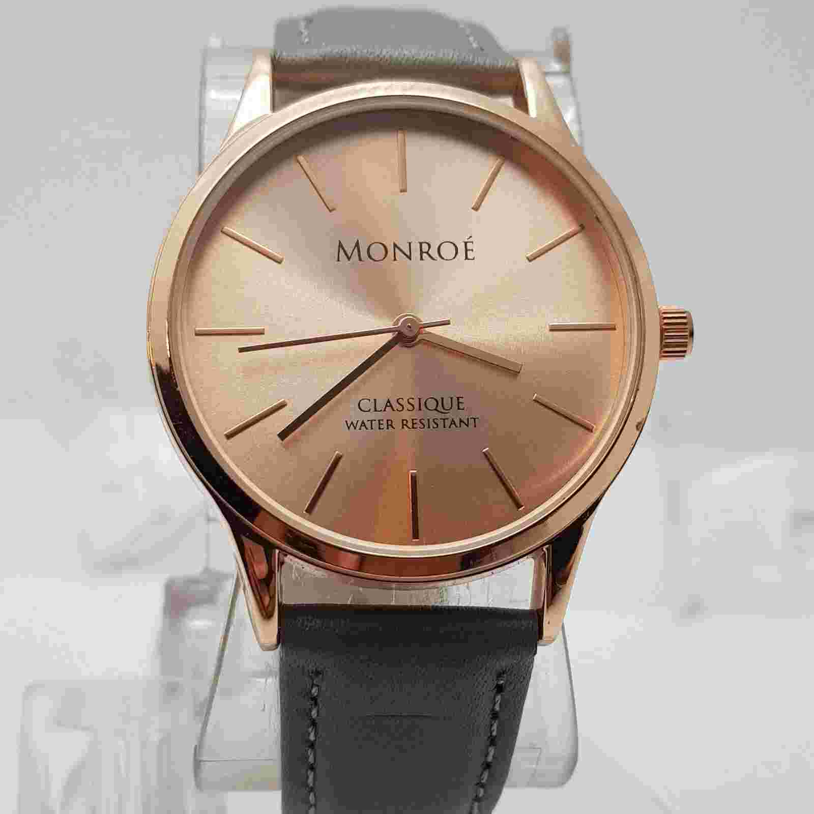 Monroe By Maestro Quartz Analog Watch Water Resistant Fast Shipping NEW BATTERY