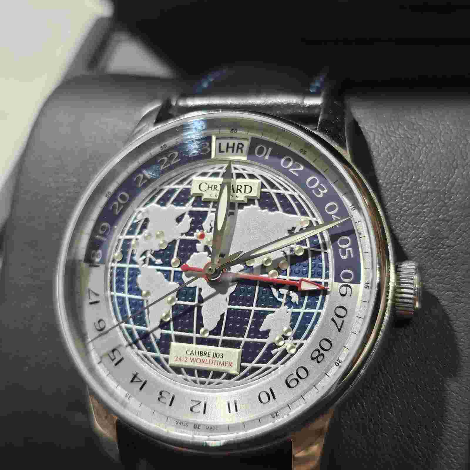 Christopher Ward C900 World Timer 24h Swiss Made Automatic RARE