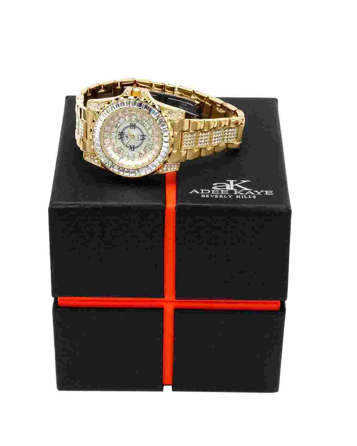 ADEE KAYE Watch With Crystals + Free Gift !!!