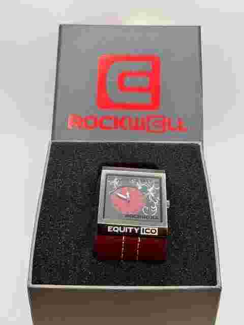 Ladies Rockwell Mercedes Black/Red Tone Quartz Watch New Battery