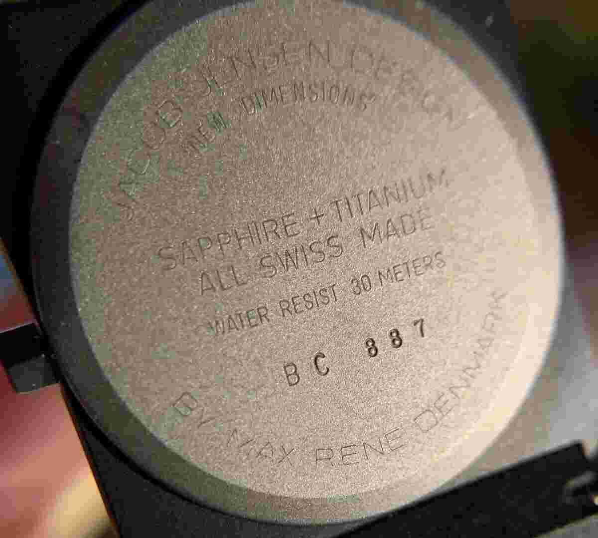 Jacob Jensen Vintage Watch, "New Dimensions", Max Rene Denmark Titanium Sapphire