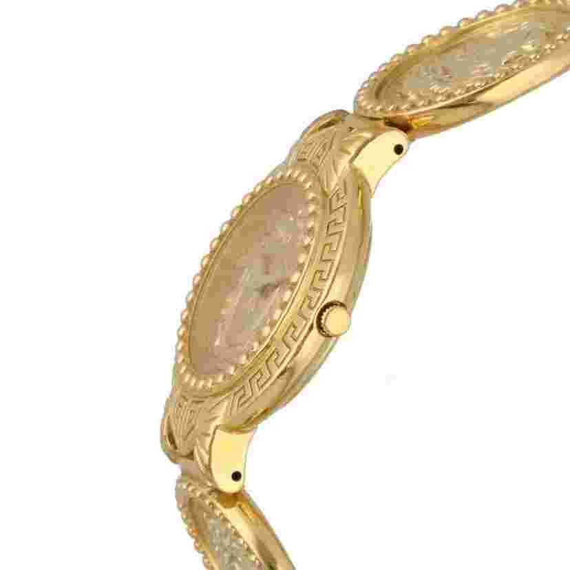 GIANNI VERSACE 7008002 Medusa Coin Watch Quartz Gold