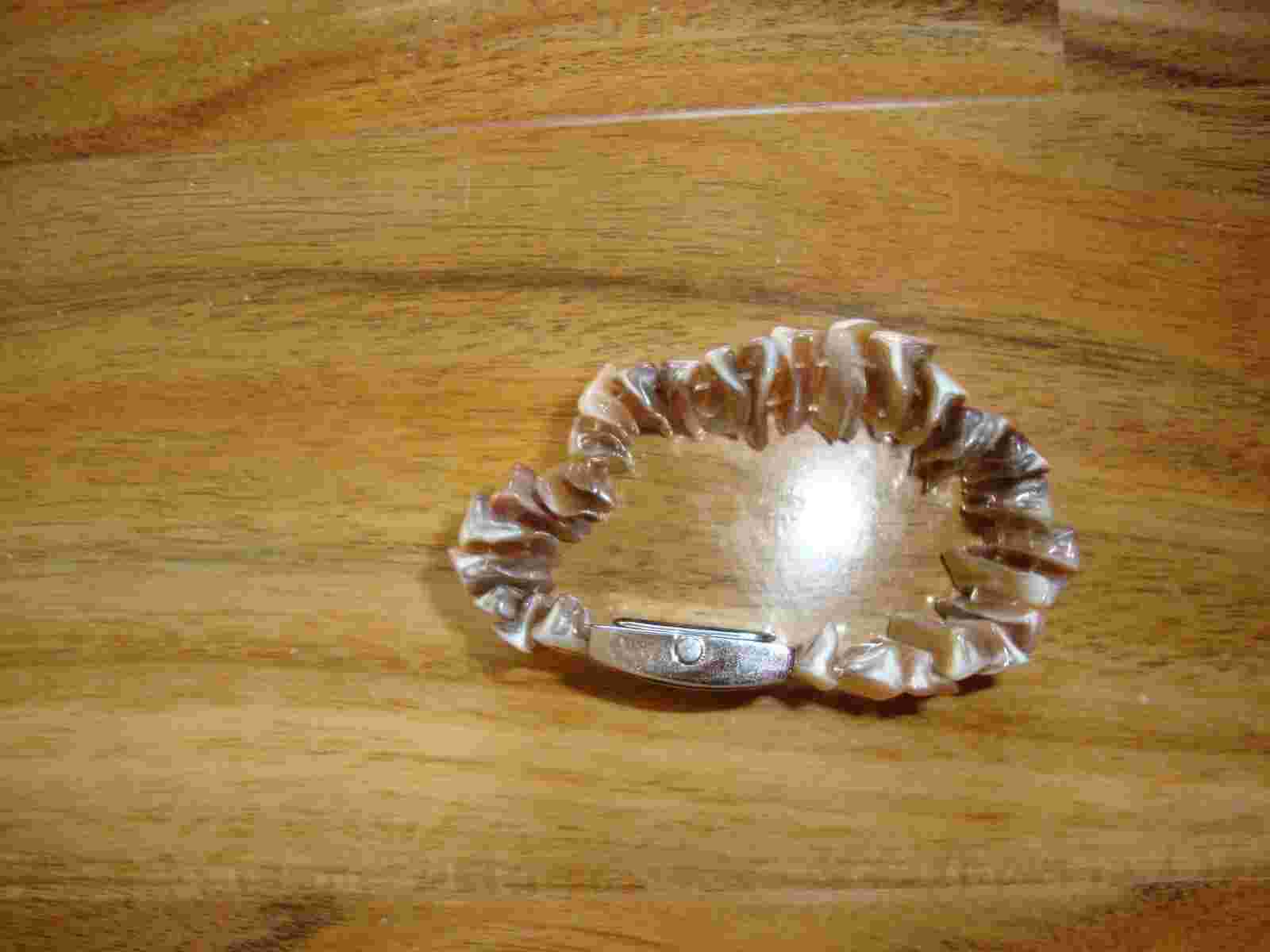 J Jill Ladies Shell Band Wristwatch Mother Of Pearl Face (center)