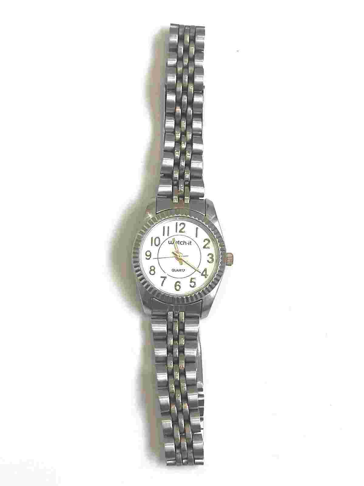 Watch it Women Watch Silver Gold Stainless Steel Fashion New Battery