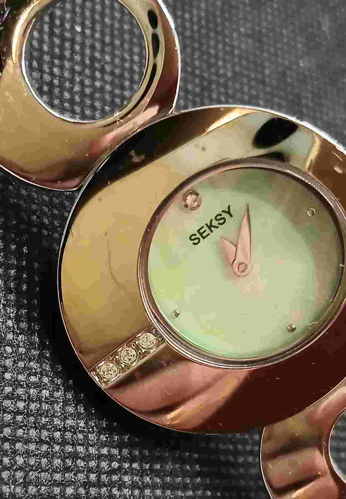Seksy By Seconda Retro Style Silver Watch. (Small Wrist)
