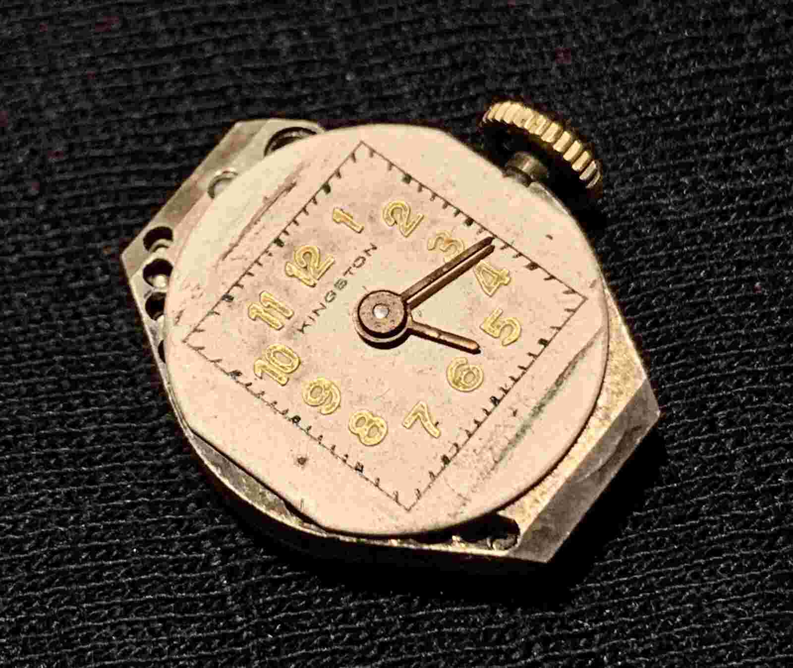 Vintage KINGSTON Watch Co Seventeen Jewels Swiss Womens Watch Unadjusted VXT 0-9