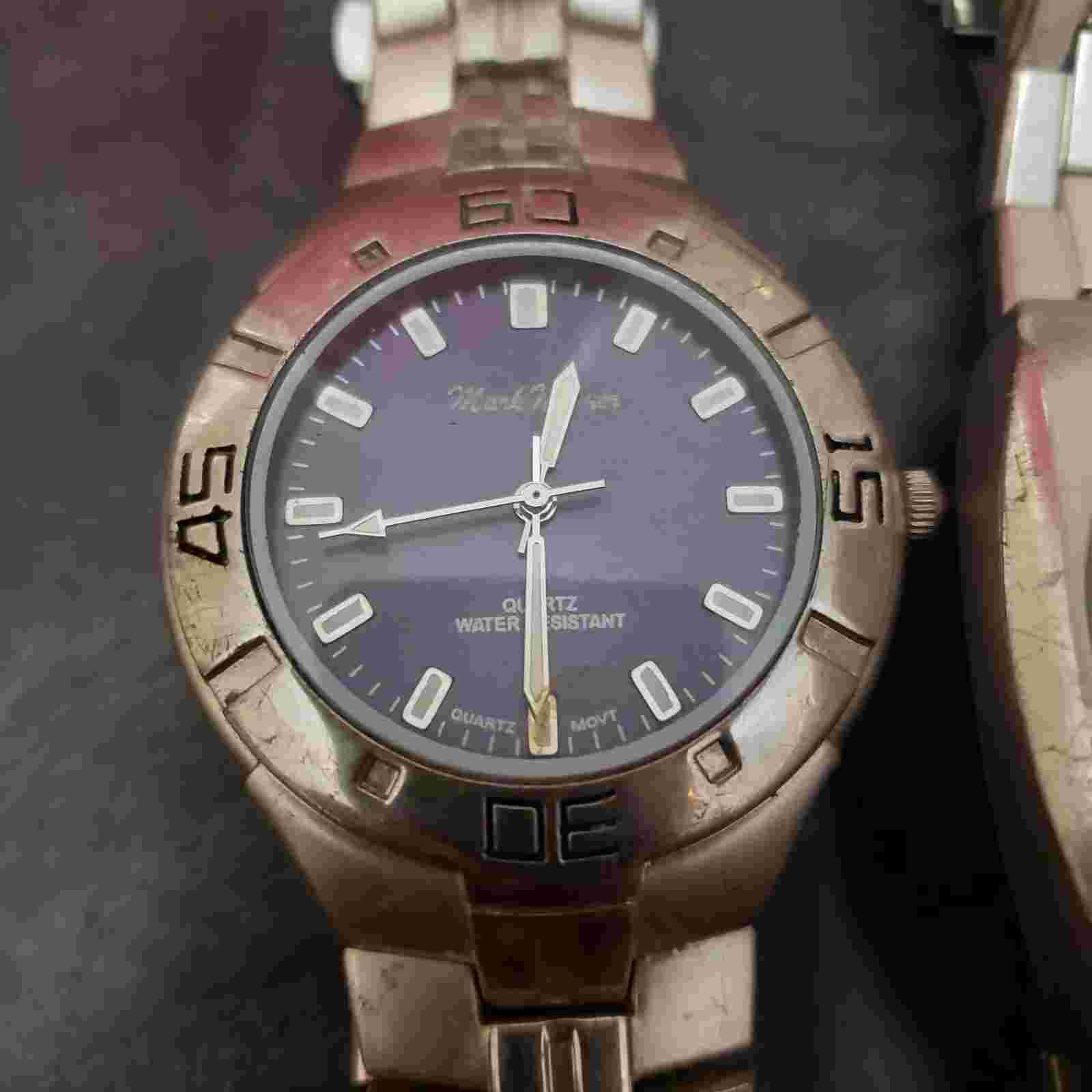 Vintage Mark Naimer Wrist Watch Lot of 3 Quartz Watches Silver *Battery READ*