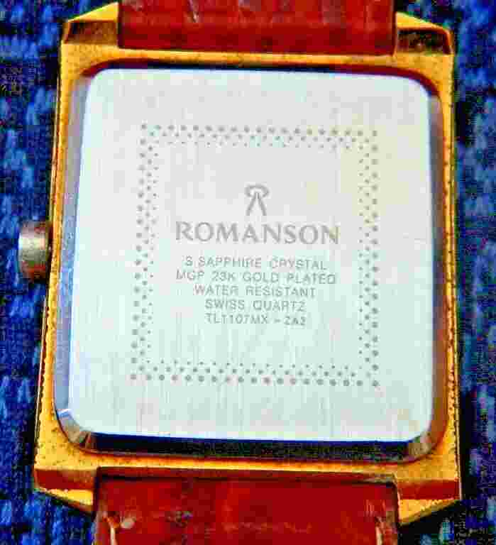 Romanson watch supphire crystal MGP 23K GOLD plated water resistant swiss Quartz