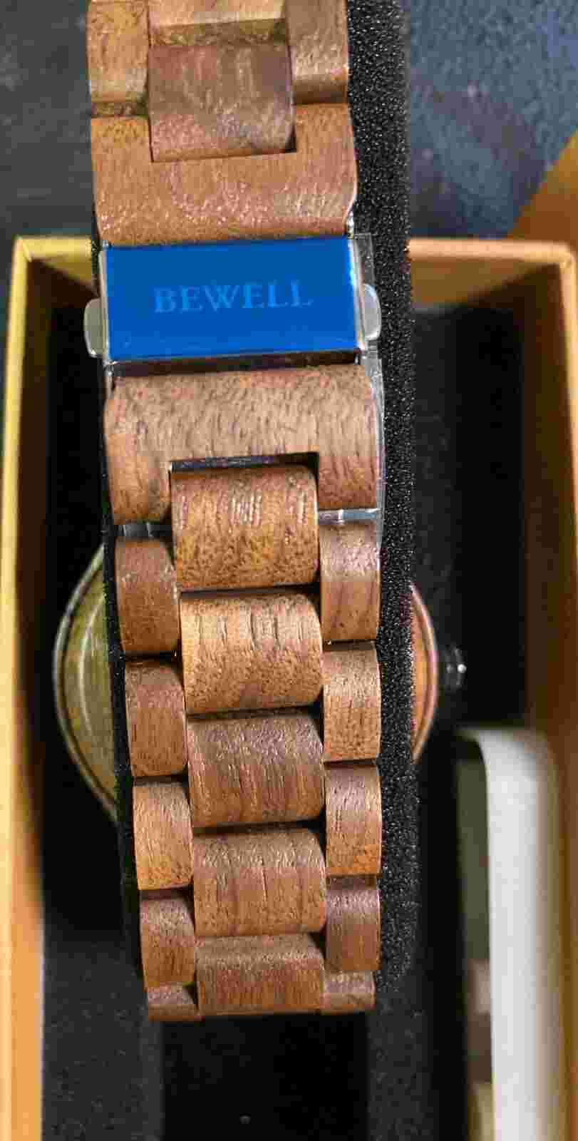 BEWELL WOOD WATCH WALNUT NOS NEW