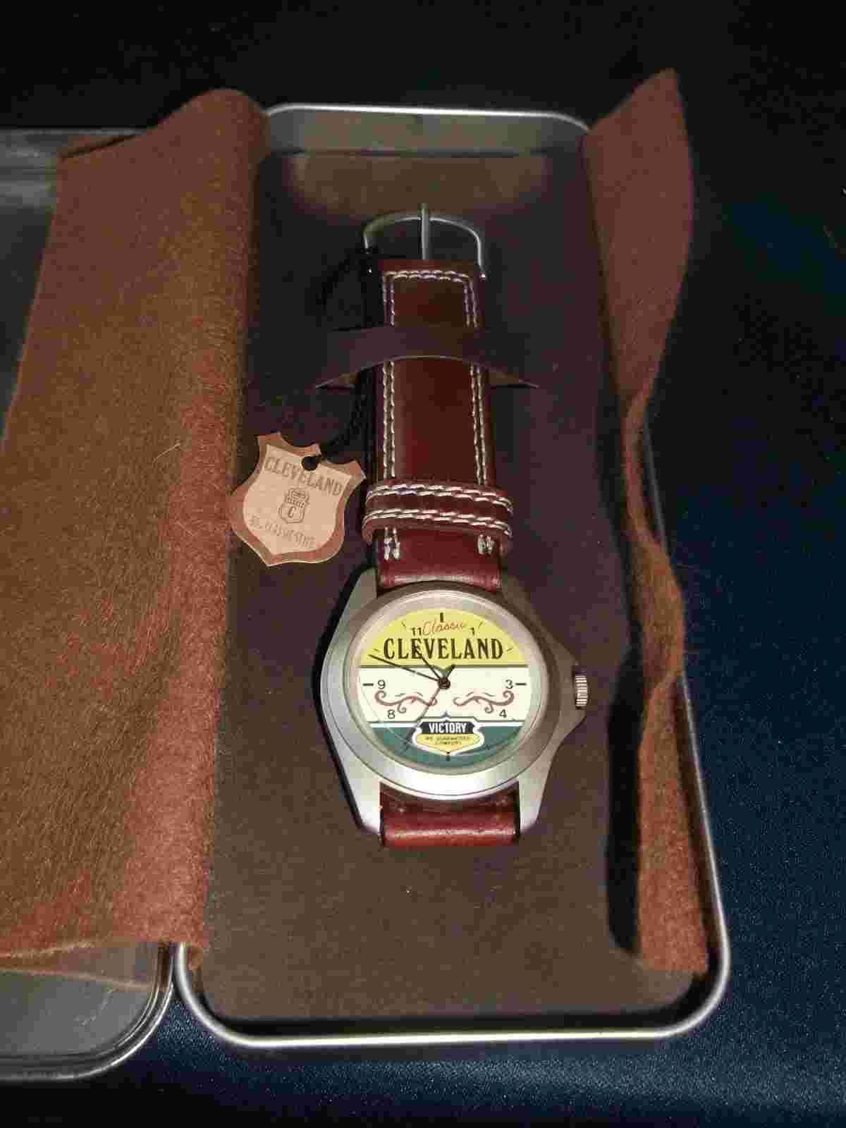 Retro: Men's "Classic Cleveland" Victory Wristwatch - 1990's - NEW in Original Box