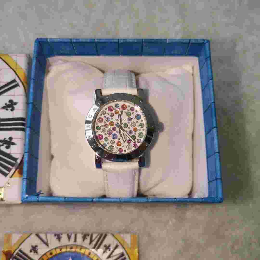 Capri Wrist Watch Multijoy Swarovski Multicolor Dial Used From Japan