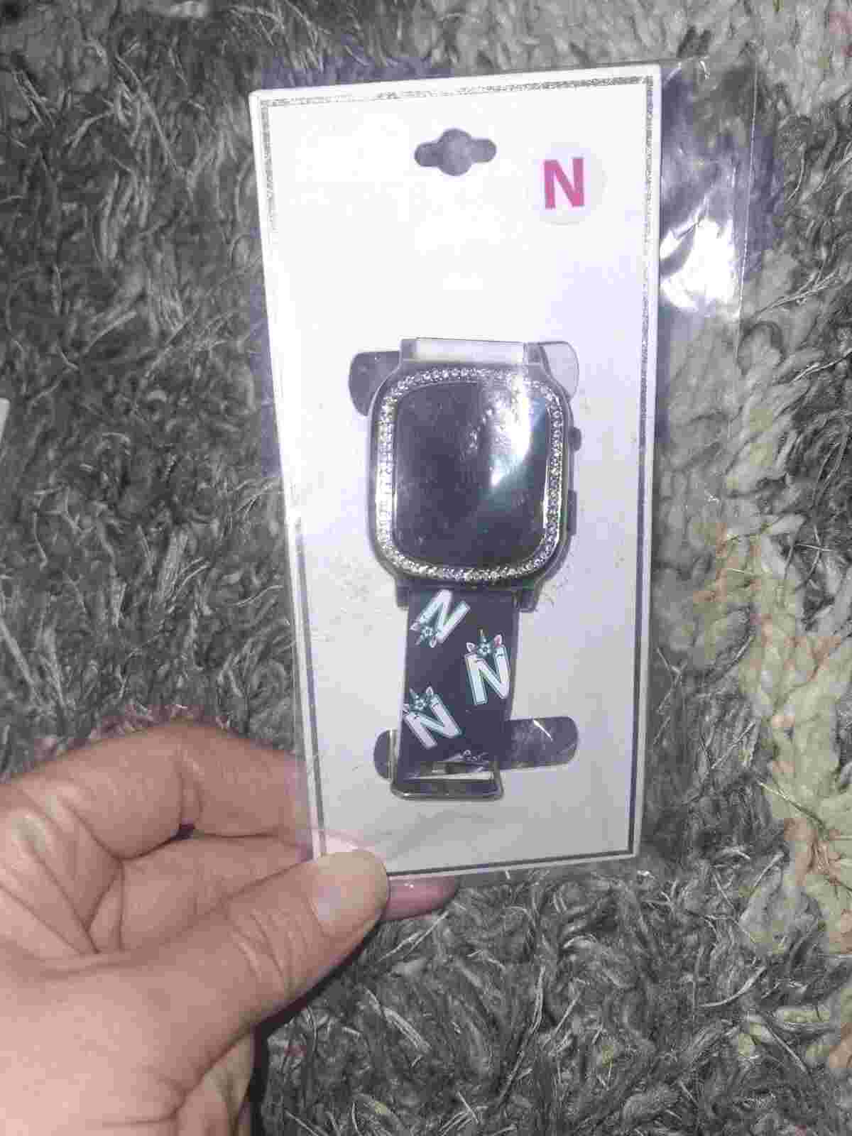 Justice Girls LED Unicorn Letter N WristWatch Adjustable new