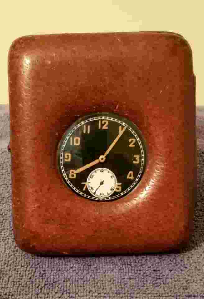 Leonidas GSTP British Military Pocketwatch RARE WWII Broad Arrow Pocketwatch w/original case