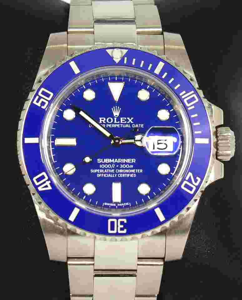Rolex Submariner Date
116619lb 18k White Gold Oyster Ceramic Bezel Watch Mint BOX/PAPER