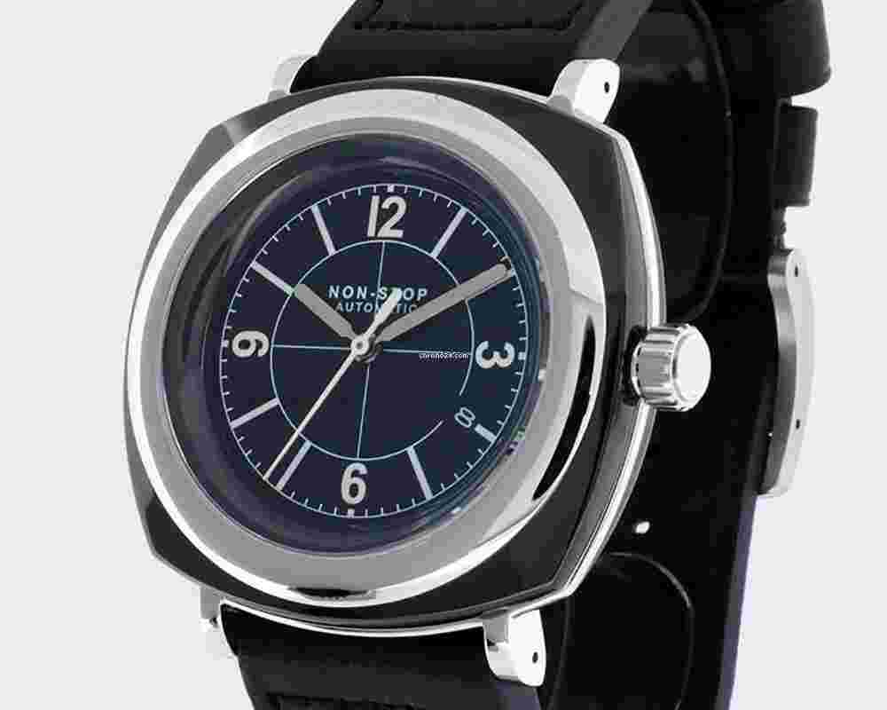 Non-Stop Watches Cushion Black Black BBWW T5 Surgical Titanium 46mm 2 Year Warranty plus Rubber Strap